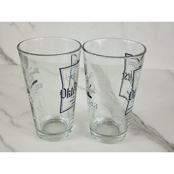 Red Brick Oktoberfest German Styler Lager Pint Beer Glass 16oz Drinkware x2 - Picture 5 of 13
